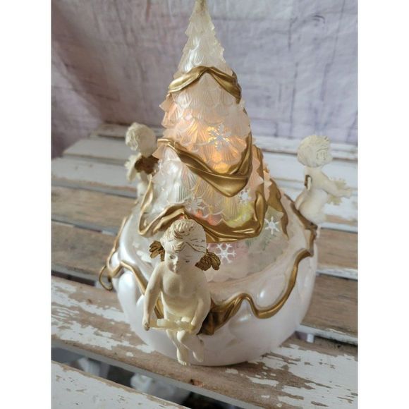 Sr vintage light up tree cherub Xmas decor - Picture 3 of 9